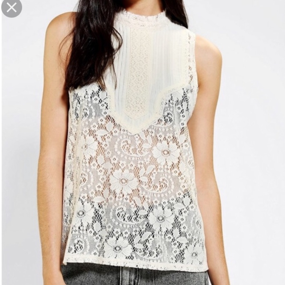 Kimchi Blue Victorian Lace Top XS NEW